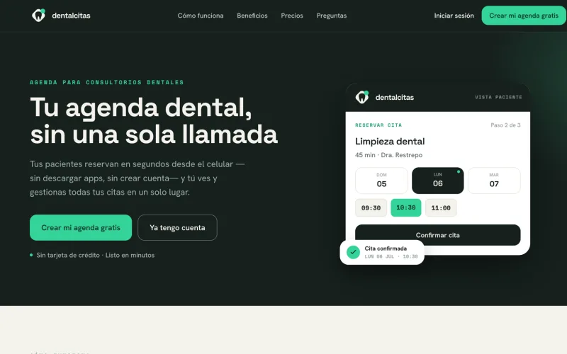 Captura de DentalCitas